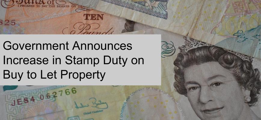 Increase in Stamp Duty on Buy to Let Property