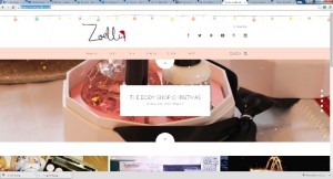 Christmas website design Zoella